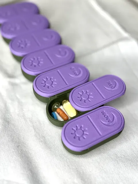 Pill Box, Pill Organizer - 7 Days, Morning & Night — Image 3 of 7