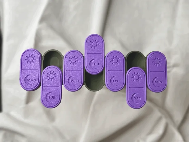 Pill Box, Pill Organizer - 7 Days, Morning & Night — Image 2 of 7