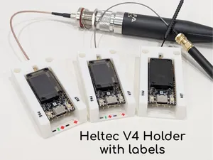 Heltec V4 Holder w/Antenna Pigtail Stress Relief