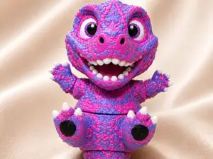 chibi colorful t-rex flexi