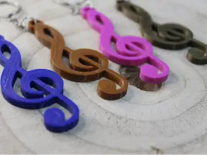Treble clef keychain / Llavero clave de sol