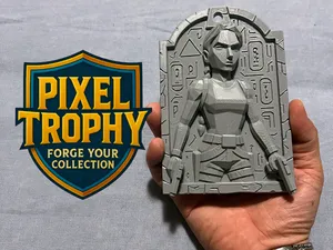 Lara Croft Wall Trophy – Tomb Raider PS1 Edition