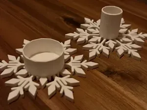 Schneeflocken-Kerzenhalter – Teelicht & Spitzkerze