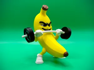 Funny Weight Lifting Banana Gym Bro Figurine! 
