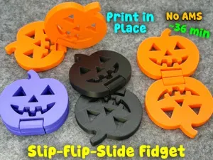 Halloween Pumpkin Slider + Flip Fidget (No AMS)