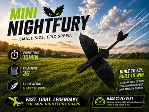 Mini Nightfury Glider - Fast Print