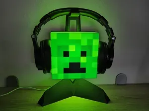 Minecraft Creeper - Headphone Stand & Lamp (001)