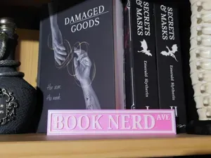 Bookshelf Sign - BOOK NERD (Multi. Options)