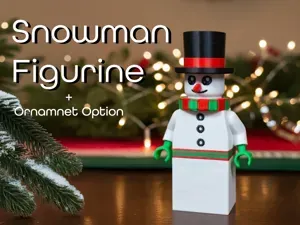 Brick Snowman Figurine + Ornament