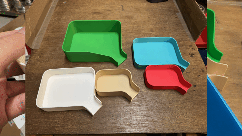 Sorting Trays with Anti Spill Spout