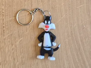 Sylvester cat flexi keychain