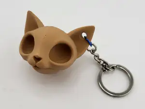 Cat Skull Head Keychain Kawaii Skeleton Kitty