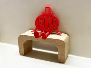 坐坐红灯笼-可动关节新年摆件-2026年农历马年春节好运福字-办公室工位摆件