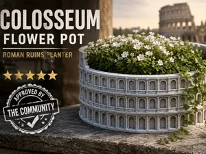 Colosseum Flower Pot – Roman Ruins Planter