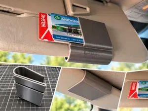 Sun Visor Card Holder | Simple Car Organizer Clip