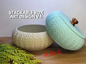 Jewelry Box Stackable Art Design V4