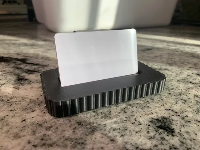 Modern Ribbed Business Card Holder | Front Desk — Фото 2 из 8