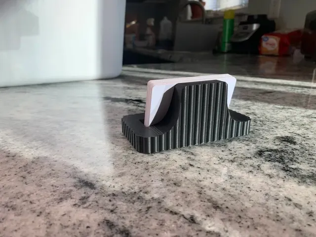 Modern Ribbed Business Card Holder | Front Desk — Фото 6 из 8