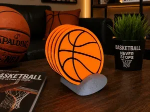 Basketball Coaster Set