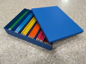 Colored Pencil Box with Lid