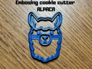 Embossing cookie cutter cute alpaca