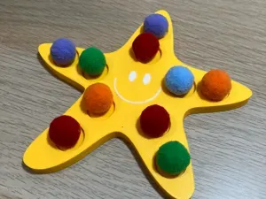 Cute Starfish Pom Pom Sorting Tray