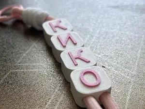 Letter beads for paracord