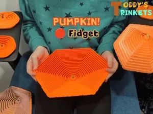 Sturdy PUMPKIN! Hexagon Fidget (5, 13, or 20 Ring)