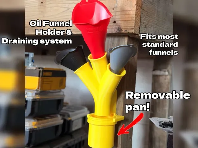 Oil Funnel Holder / Draining System