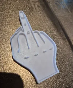 Cookie cutter middle finger female hand with wrist