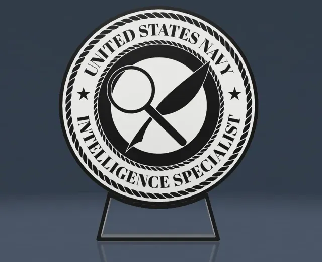 US Navy IS Rate LED Lamp (Light Box) + Stand — Image 3 of 4