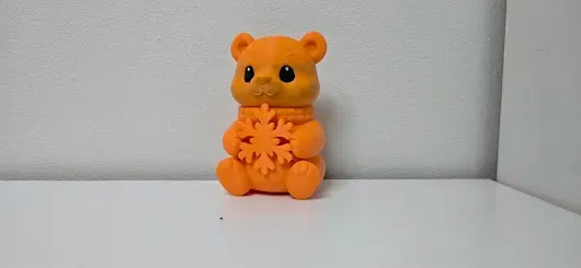 Teddy Bear Holding Snowflake Christmas Figure — Image 2 of 2