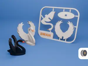 Cute Swan Kit Card | AMS Ready, two sizes