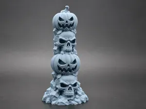Stacked Skulls and Jack-O’-Lanterns