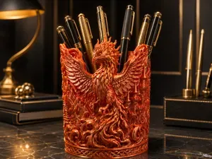 Phoenix Pen Holder – Fantasy Desk Organizer