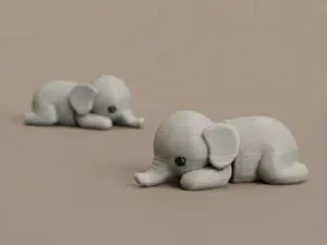Flexi Elephant Keychain