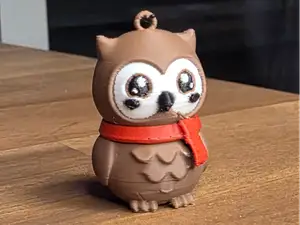 Cute Owl Keychain 3D Printable Charm
