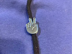 Peace Hoodie Drawstring Beads