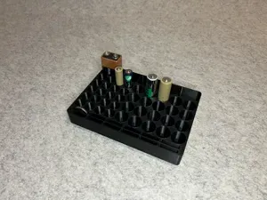 Battery stand for AA, AAA, 9V and CR2032 batteries