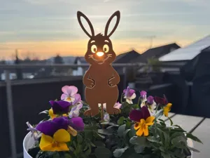 Deko Osterhase mit Stecker