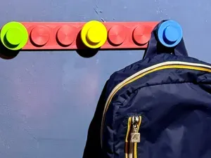 3x Dress Hooks in a row - with round studs