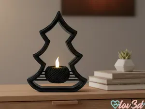 Elegant Christmas Tree Tealight Frame
