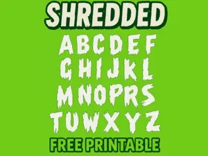 Alphabet – Shredded Font – 3D
