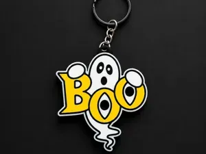 cute ghost “BOO” keychain