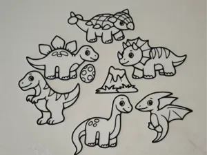 Kit para colorear de Dinosaurios