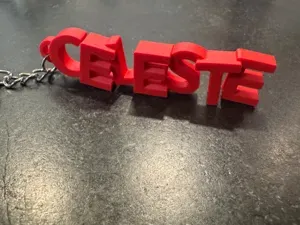 Porte clés personnalisé avec le prénom CELESTE