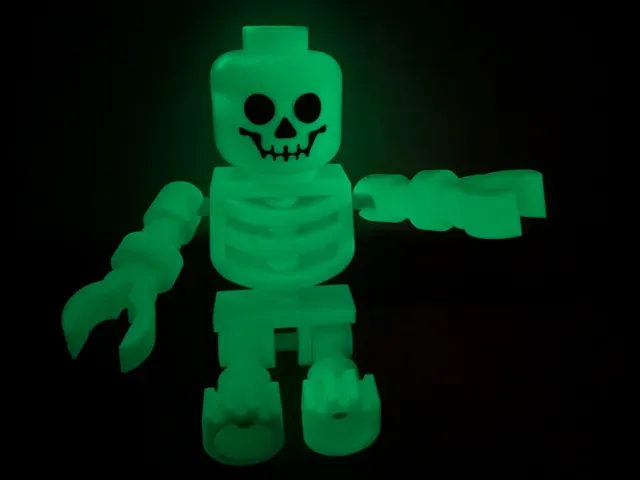 Giant Skeleton Guy PETG Brick Glow in the Dark
