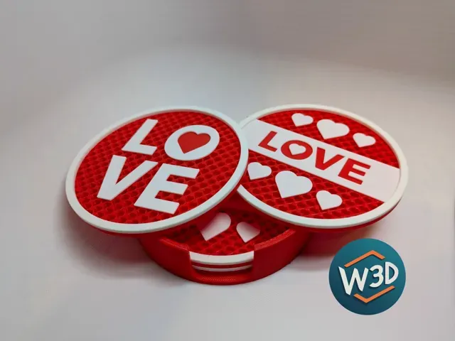 Valentines LOVE Coaster Set — Image 4 of 4