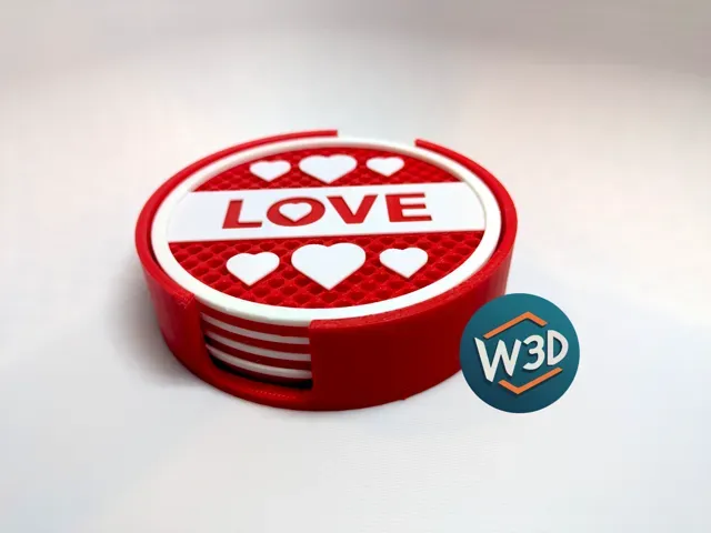 Valentines LOVE Coaster Set — Image 3 of 4