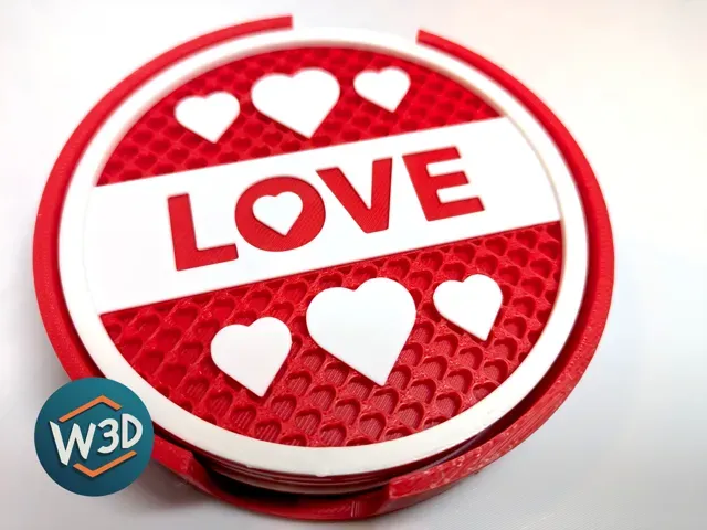 Valentines LOVE Coaster Set — Image 2 of 4